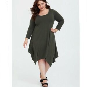 Torrid Midi Jersey Trapeze Dress